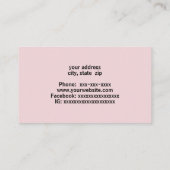 Zachte pastelbloemen visitekaartje (Achterkant)