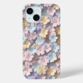 Zachte Pastelbloesem 3D Bloemen Telefoonhoesje Case-Mate iPhone Case (Achterkant)