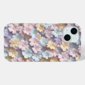Zachte Pastelbloesem 3D Bloemen Telefoonhoesje Case-Mate iPhone Case (Achterkant (horizontaal))