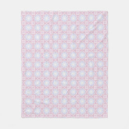 Zachte pastelgeometrische deken – Roze & Lavendel