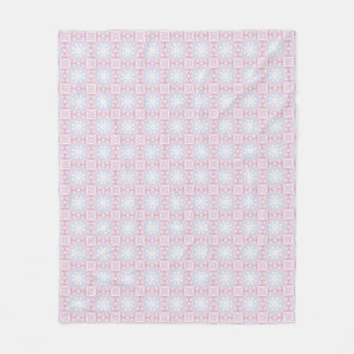 Zachte pastelgeometrische deken – Roze & Lavendel