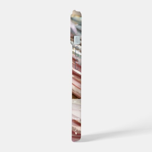 Zachte Pastelglitter Roze, Blauw, Goud & Zilver iPhone 15 Case (Linkerkant)