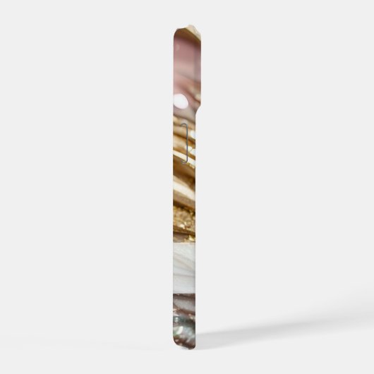 Zachte Pastelglitter Roze, Blauw, Goud & Zilver iPhone 15 Case (Rechterkant)