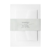 Zachte pastelgroen Elegant Script bruiloft Uitnodigingen Wikkel (Voorkant Voorbeeld)