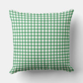 Zachte Pastelgroene Gingham Patroon Kussen (Achterkant)