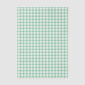 Zachte Pastelgroene Gingham Patroon Tissuepapier (Voorkant)