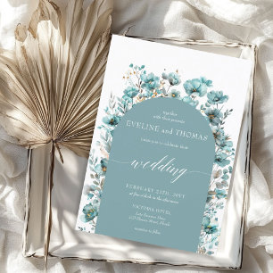 Zachte pastelgroene minimalistische turquoise wild kaart