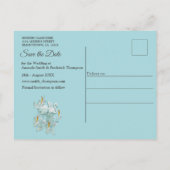 Zachte pastelijns van Sage Green Aankondigingskaart (Achterkant)