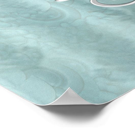 Zachte pastelijns van Sage Green Poster (Hoek)