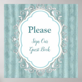 Zachte pastelijns van Sage Green Poster