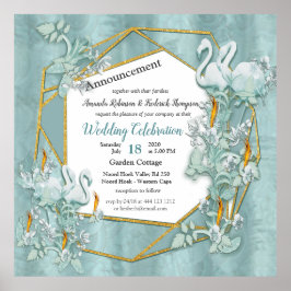 Zachte pastelijns van Sage Green Poster