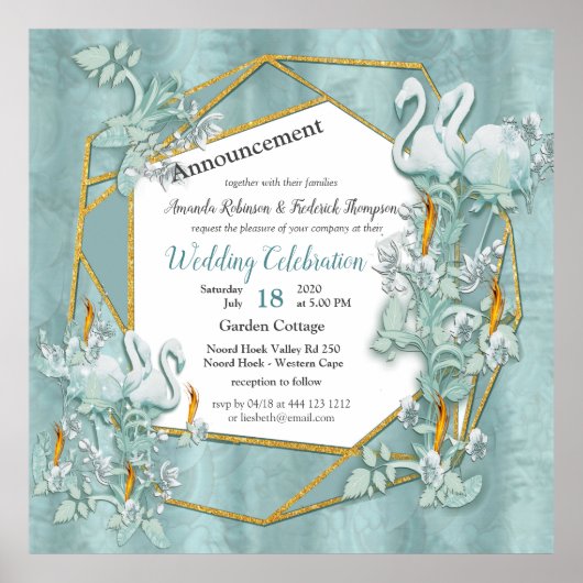 Zachte pastelijns van Sage Green Poster (Voorkant)