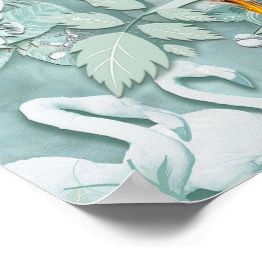 Zachte pastelijns van Sage Green Poster (Hoek)