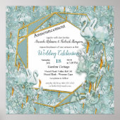 Zachte pastelijns van Sage Green Poster (Voorkant)