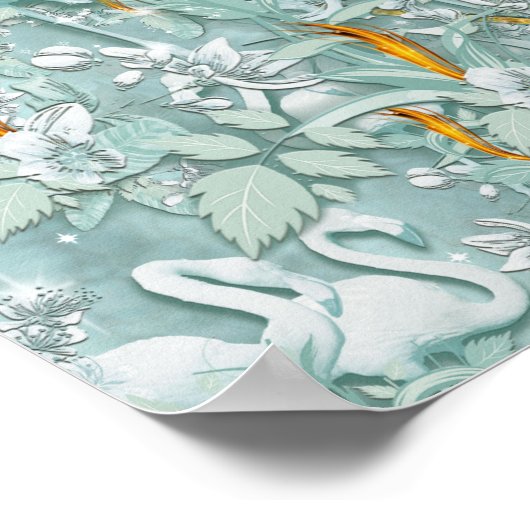 Zachte pastelijns van Sage Green Poster (Hoek)