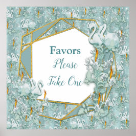 Zachte pastelijns van Sage Green Poster