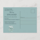 Zachte pastelijns van Sage Green Uitnodiging Briefkaart (Achterkant)