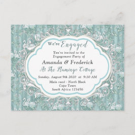 Zachte pastelijns van Sage Green Uitnodiging Briefkaart