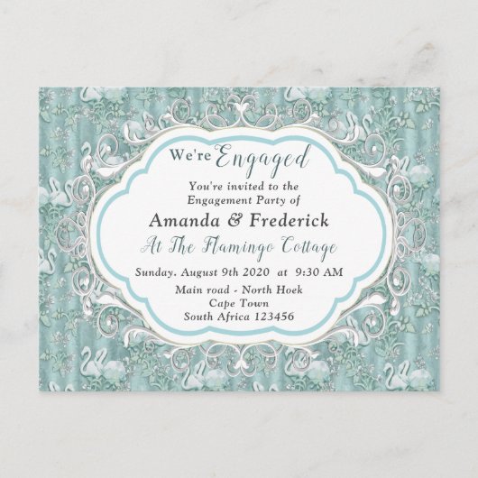 Zachte pastelijns van Sage Green Uitnodiging Briefkaart (Voorkant)