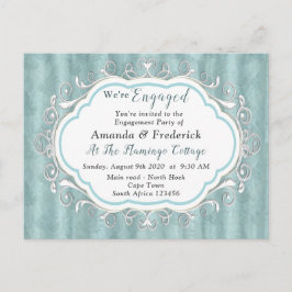 Zachte pastelijns van Sage Green Uitnodiging Briefkaart