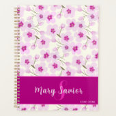 Zachte pastelkersenbloesem bloemen planner (Voorkant)