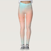 Zachte pastelkleur All-Over-Print Leggings (Voorkant)