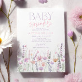 Zachte Pastelkleurige Wilde Bloem Baby Sprinkle Kaart