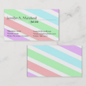zachte pastelkleurstrips visitekaartjes (Voorkant / Achterkant)