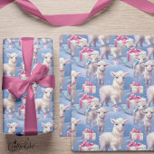 Zachte pastellammeren en geschenken Sm Cadeaupapier