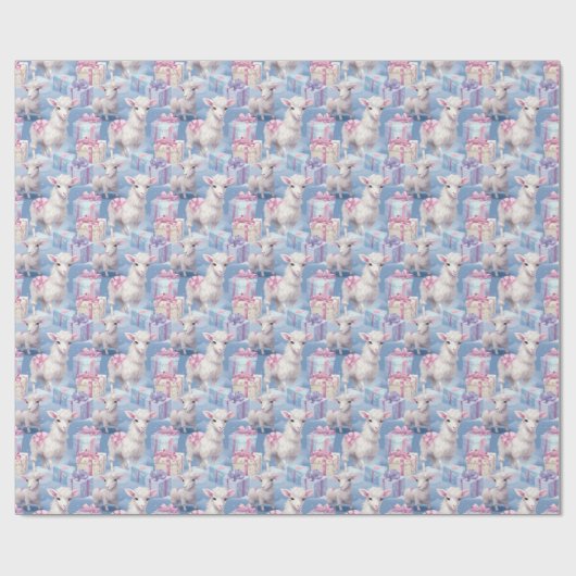 Zachte pastellammeren en geschenken Sm Cadeaupapier (Vlak)
