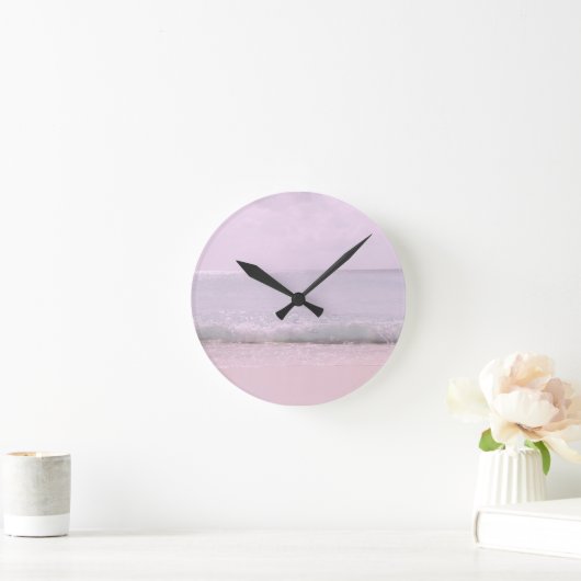 Zachte pasteloceaangolven 5 ronde klok (Huis)