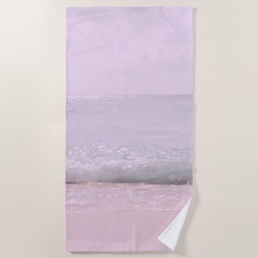 Zachte pasteloceaangolven 5 strandlaken (Voorkant)