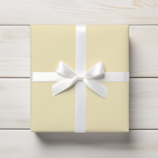 Zachte pastelpeer Gele vaste stof Cadeaupapier