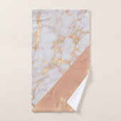 Zachte pastelperzik marmeren handdoeken (Handdoek)