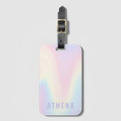 Zachte pastelregenboog, trendy modern minimaal bagagelabel (Voorkant (verticaal))