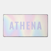 Zachte pastelregenboog, trendy modern minimaal bureaumat (Voorkant)