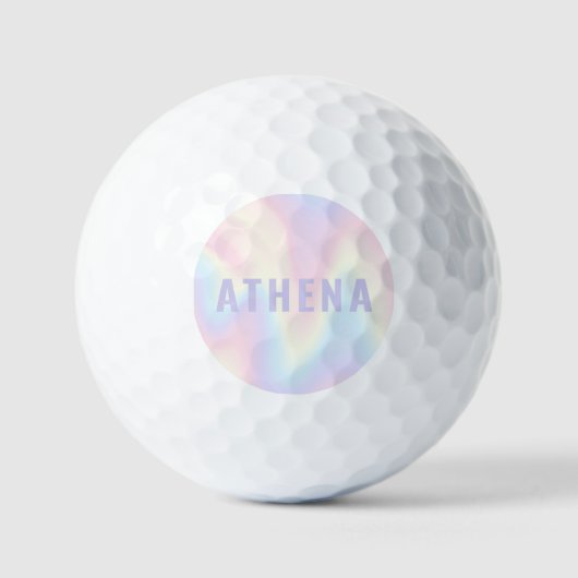 Zachte pastelregenboog, trendy modern minimaal golfballen (Voorkant)
