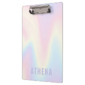 Zachte pastelregenboog, trendy modern minimaal klembord (Links)