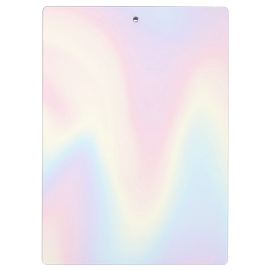 Zachte pastelregenboog, trendy modern minimaal klembord (Achterkant)