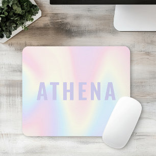 Zachte pastelregenboog, trendy modern minimaal muismat