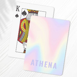 Zachte pastelregenboog, trendy modern minimaal pokerkaarten