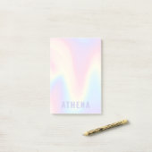 Zachte pastelregenboog, trendy modern minimaal post-it® notes (Op bureau)