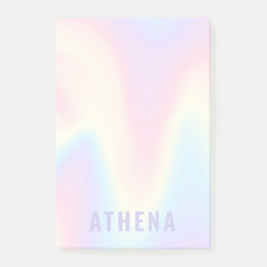 Zachte pastelregenboog, trendy modern minimaal post-it® notes (Voorkant)