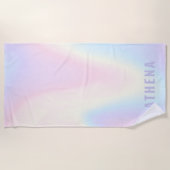 Zachte pastelregenboog, trendy modern minimaal strandlaken (Voorkant)