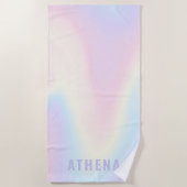 Zachte pastelregenboog, trendy modern minimaal strandlaken (Voorkant)