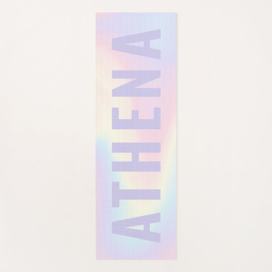 Zachte pastelregenboog, trendy modern minimaal yogamat (Voorkant)