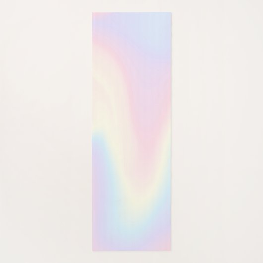Zachte pastelregenboog, trendy modern minimaal yogamat (Achterkant)