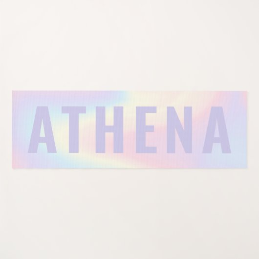 Zachte pastelregenboog, trendy modern minimaal yogamat (Voorkant (horizontaal))