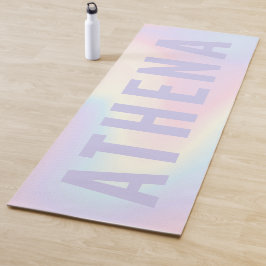 Zachte pastelregenboog, trendy modern minimaal yogamat