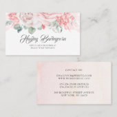 Zachte pastelroze bloemen Elegant Stijlvol Modern Visitekaartje (Voorkant / Achterkant)